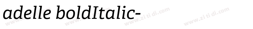 adelle boldItalic字体转换